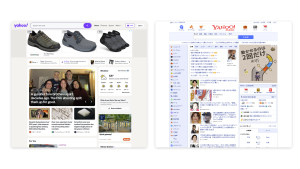 The design of Yahoo US and Yahoo Japan reflects deep localization — not just translation, but tailored UX, IA, visual hierarchy, and even business integration based on user behavior, culture, and platform expectations.