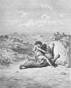 Samson slays a Lion by Gustave Dore (1866)